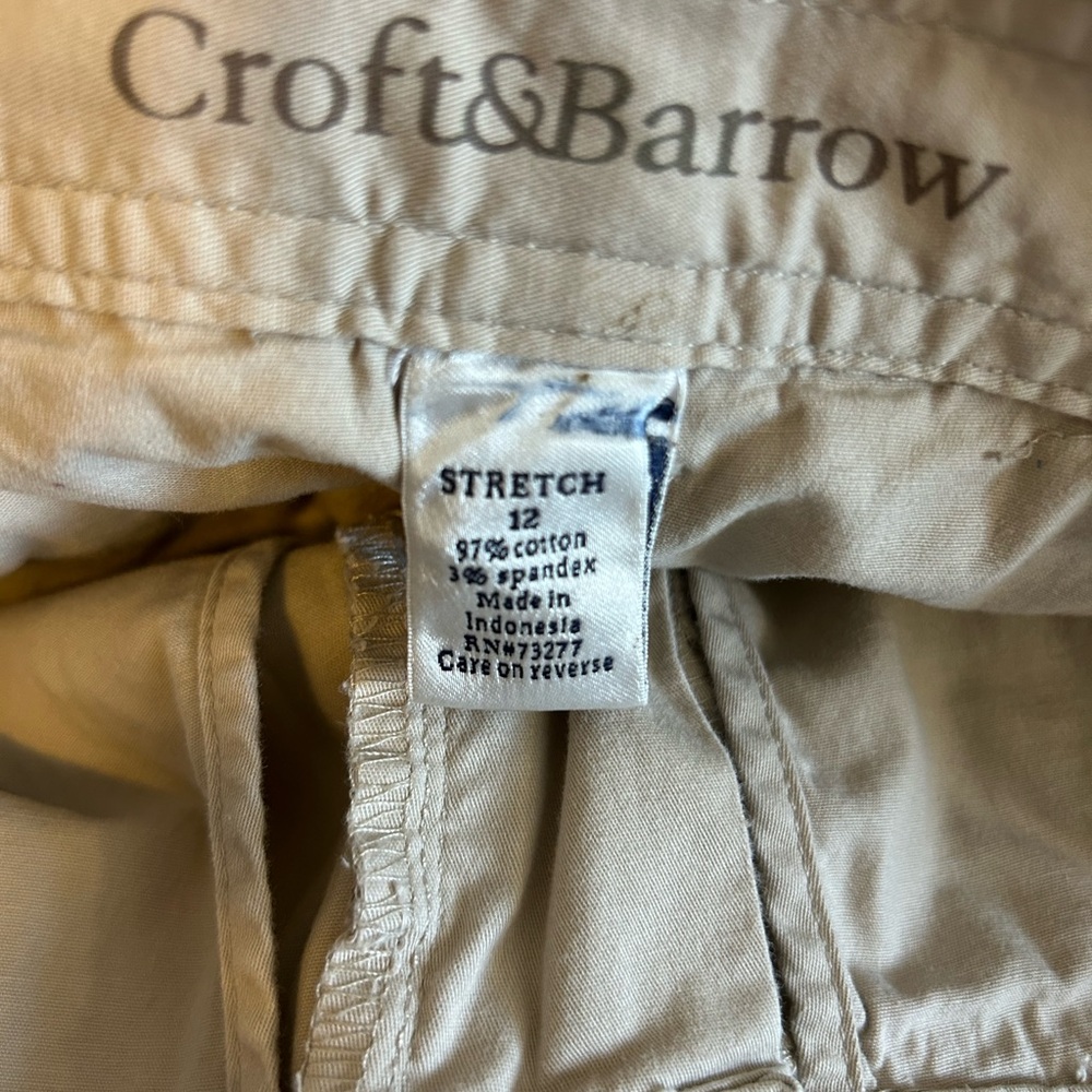 Croft & Barrow Beige Skort with Pockets - Picture 3 of 7